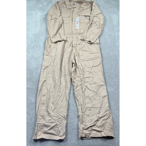 Carhartt FR Flame Resistant Coverall Large Regular Tan Workwear Uniform - Picture 1 of 10